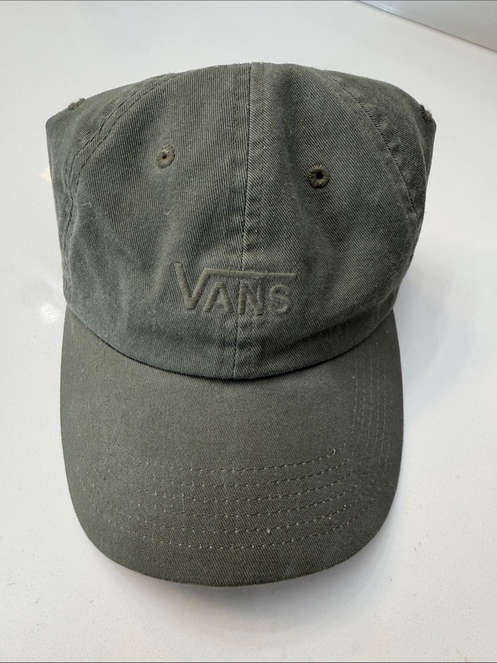 Vans Olive Baseball Cap with Tonal Logo